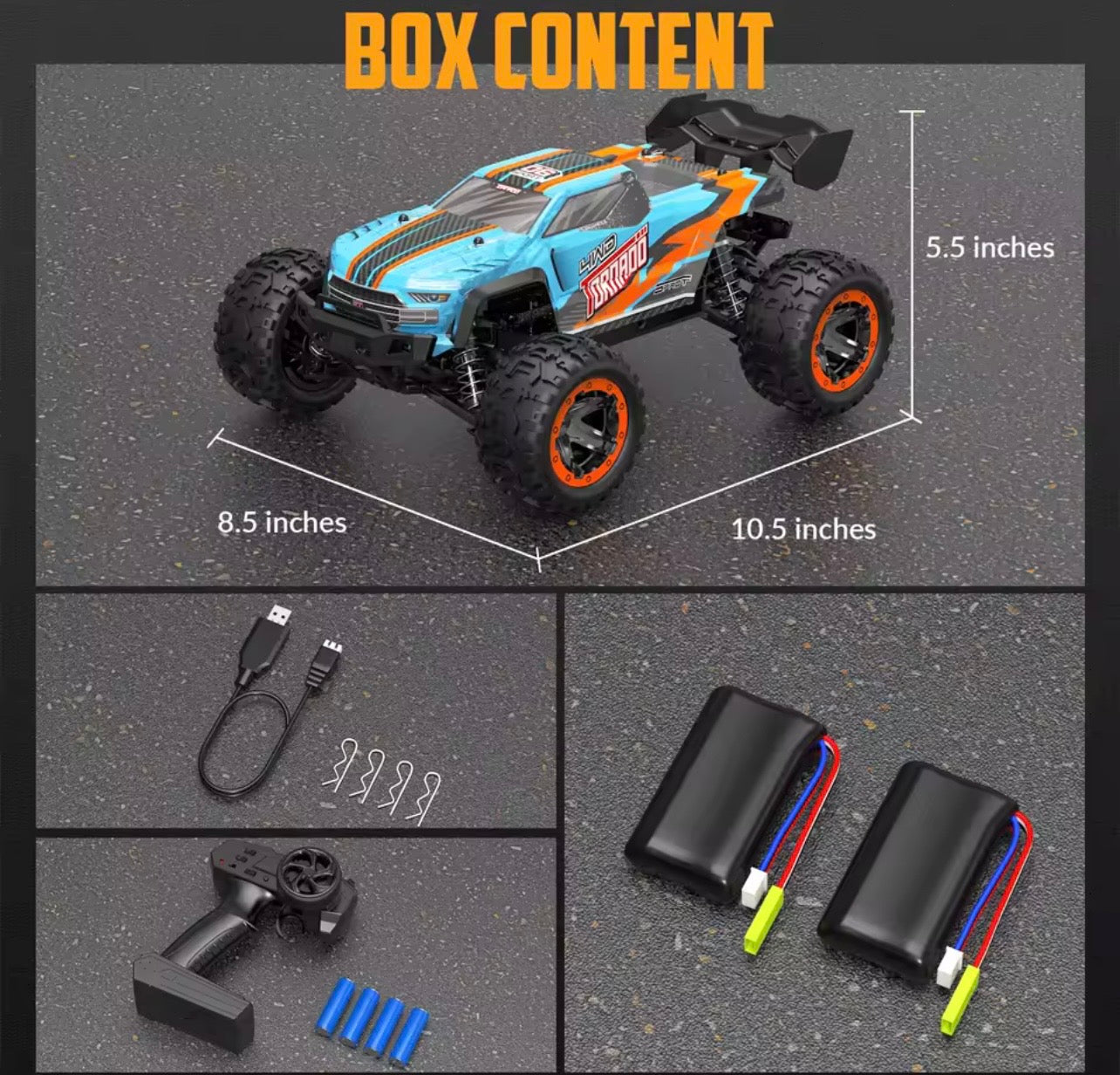 Tornado ZF 1 Truck 1:16 4x4 All Terrain RC Car 40KPH High Speed Remote Control Cars for Adults