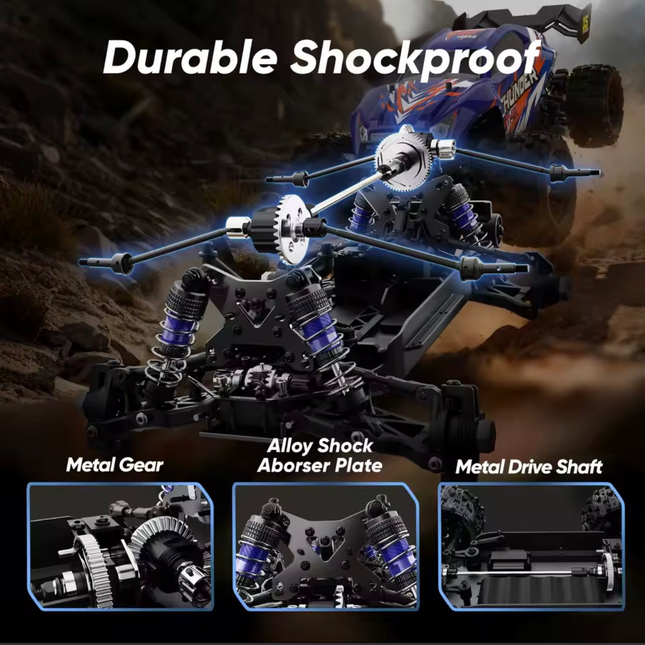Tornado ZF1X 16 4x4 All Terrain RC Car 60KPH High Speed Remote Control Cars for Adults