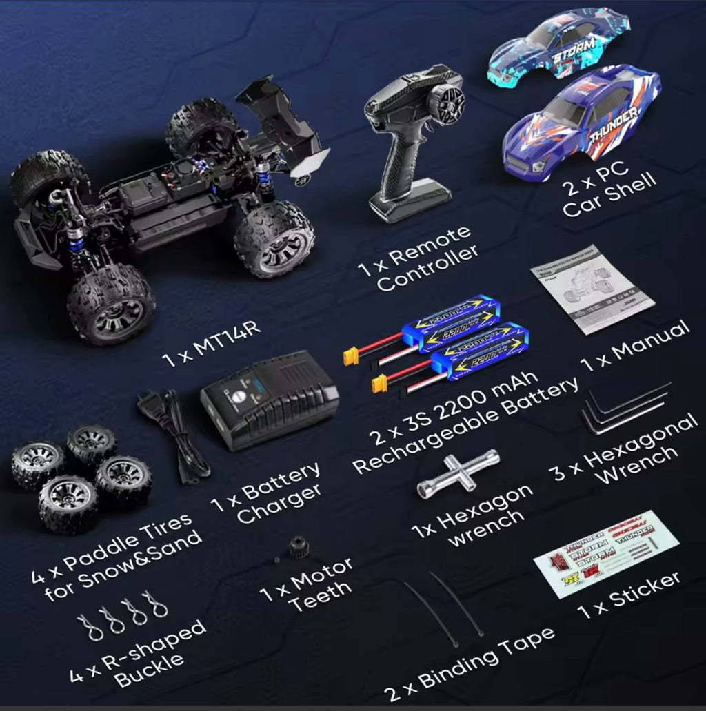 Tornado ZF1X 16 4x4 All Terrain RC Car 60KPH High Speed Remote Control Cars for Adults